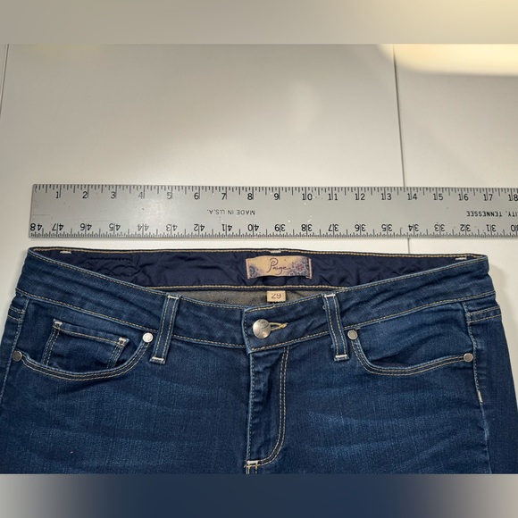 PAIGE Jeans Skyline Peg Straight Leg Stretch Skinny Denim Jean SZ 29 LIKE NEW! - Picture 13 of 15